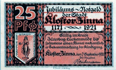 25 Pfennig - Jubiläums-Notgeld